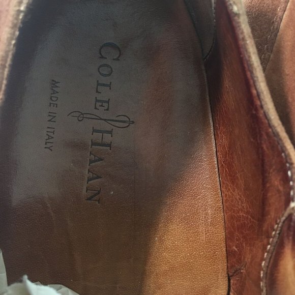 Vintage Cole Haan Mens Shoes 11.5 Suede Leather Wingtip Brown Italy main image 11